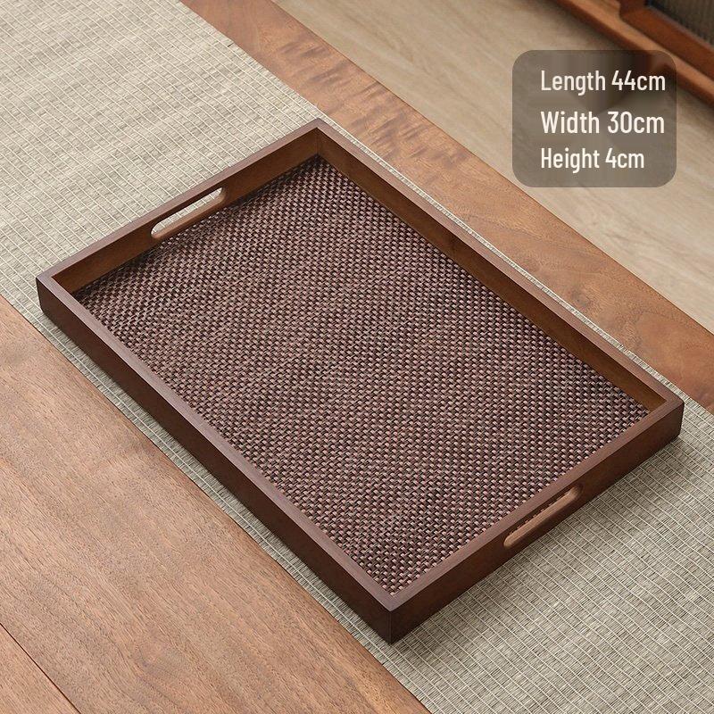 Chinese Style Wooden Serving Tray with Handle