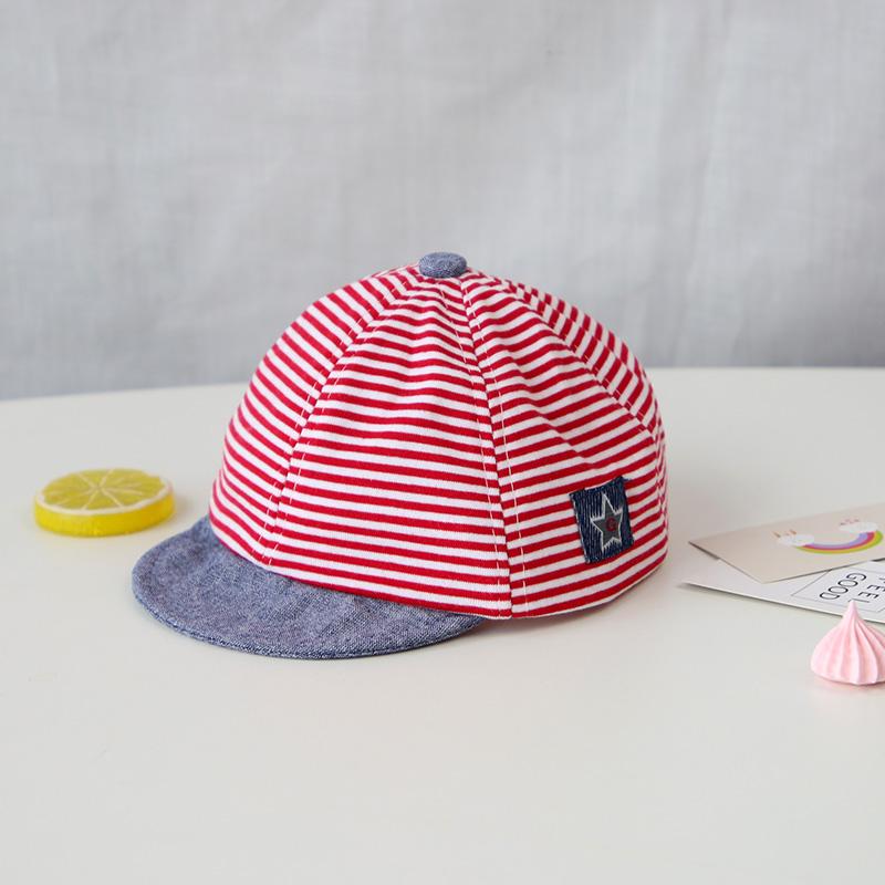Summer Cotton Baby Hat Cute Casual Striped Baby Boy Cap Soft Eaves Kids Girls Sun Protect Hats Caps