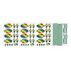 Christmas Light Bulb Sticker, Self-Adhesive Holiday Party Decor for Wall Refrigerator Car and Home