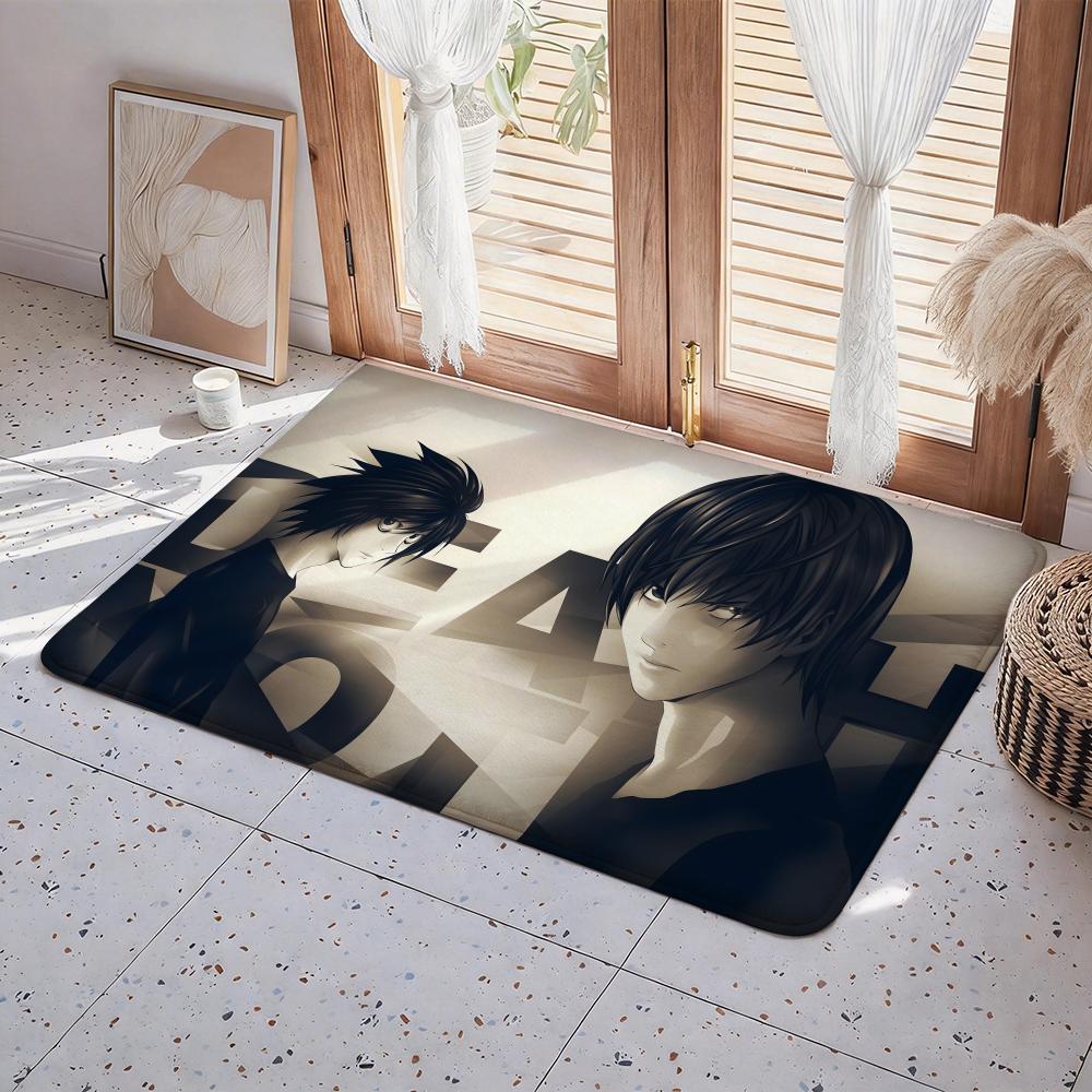 Hot Anime D Death N Note Floor Mat Eco  Flannel Doormat Non Slip Odorless Indoor Floor Rug Soft Short Plush Home Mat