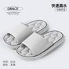 Bathroom Slippers Summer Indoor Leakage Bathing Non-slip Thick Bottom Household Home Quick-drying Hollow Slippers Summer