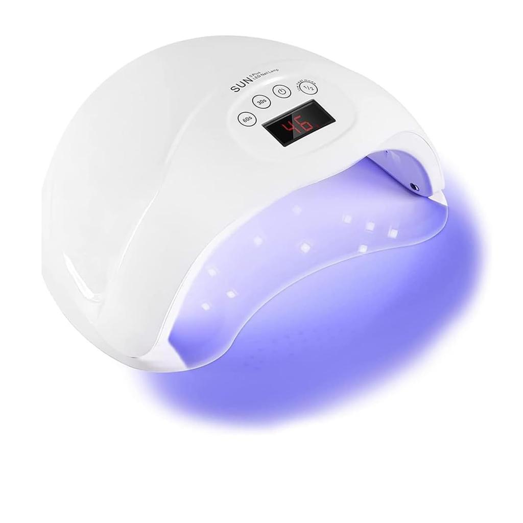 Lampa do utwardzania paznokci LED do utwardzania 4-timerowa automatyczna lampa 48W z podwójnym światłem, szybkie ustawianie czasu, żel do paznokci LED UV, kompatybilna ze wszystkimi paznokciami japońskimi, do obu rąk