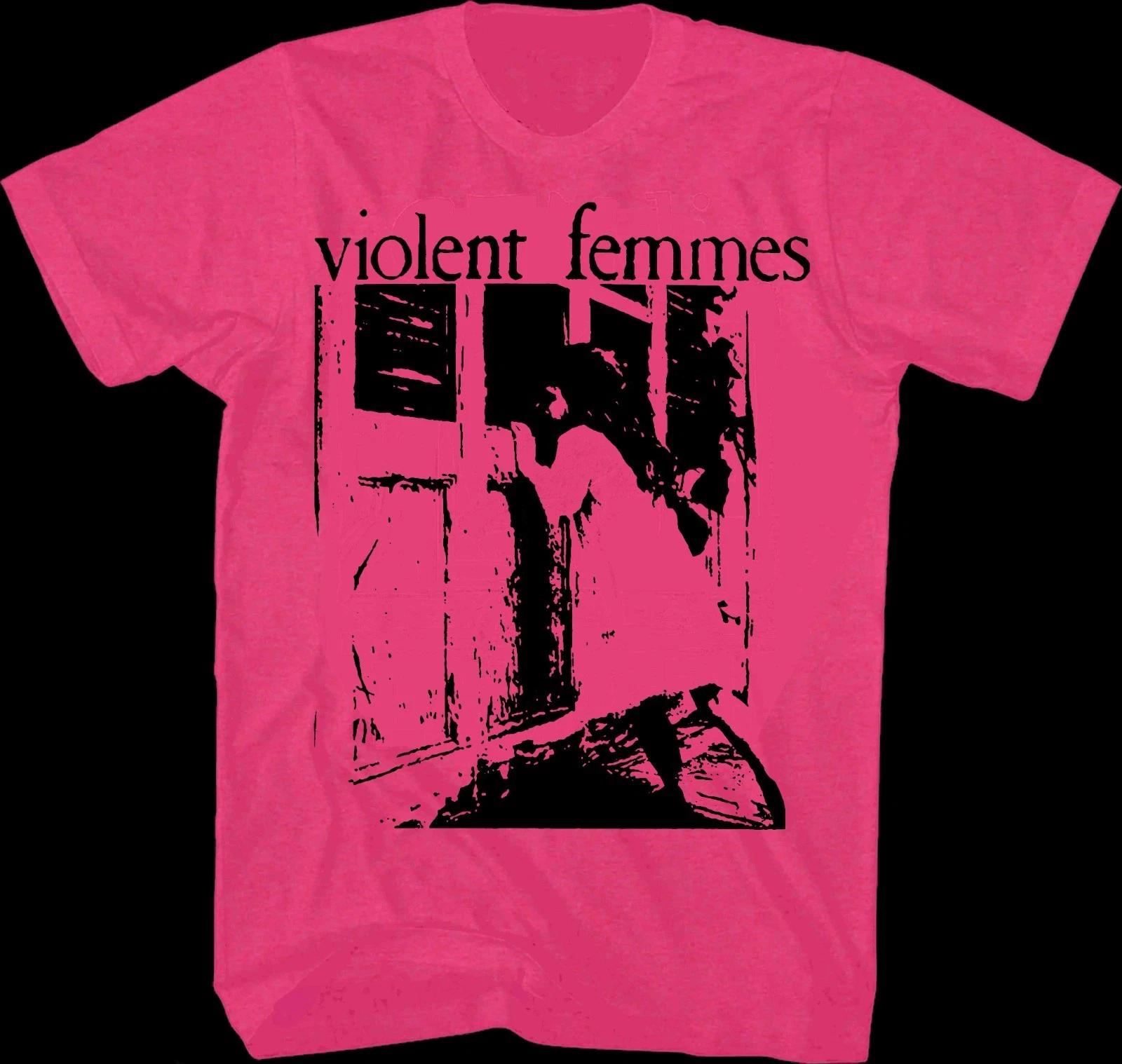 violent Femmes Pink Cotton T -Shirt XL S