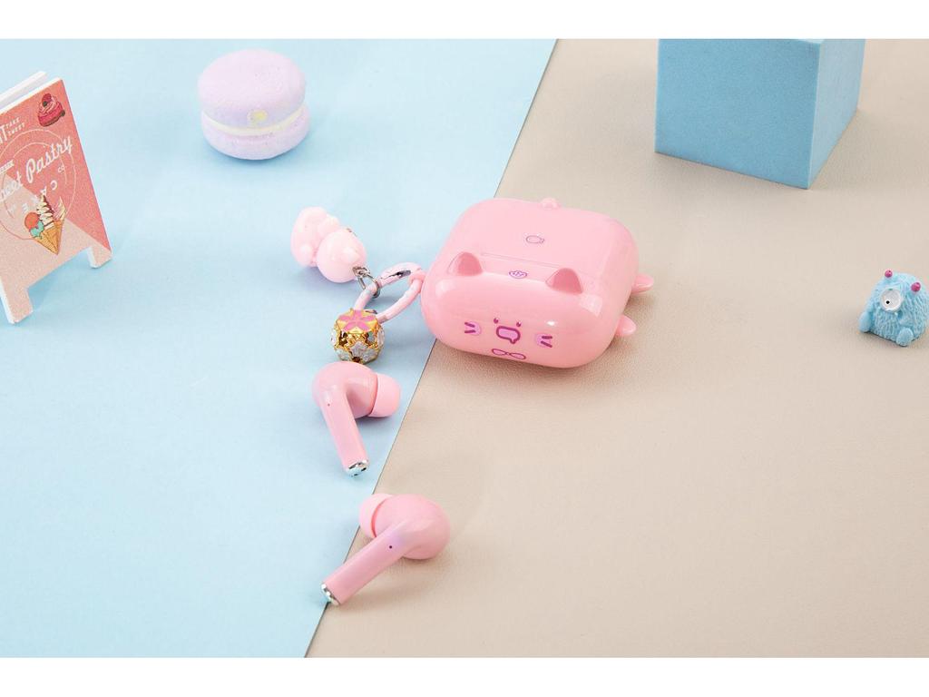 New TWS-K68 True Wireless Bluetooth 5.4 Earphones with Cartoon Animal Charging Case