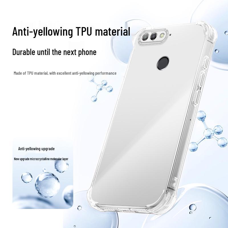 Transparent TPU Anti-drop Airbag Phone Case for Honor 7A & Huawei Enjoy 8e/7x - Premium Feel Ins Style