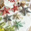 New Christmas tree top star decoration Sticky pink diamond scene foam pentagram Christmas tree top decoration
