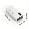 Power bank portatile da 30.000 mAh, (USB/Tipo-C) caricabatterie portatile, display digitale a LED, adatto per viaggi all'aperto e power bank di backup di emergenza