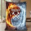 Coperta in Flanella con Stampa West Ham United, Morbida Calda Leggera Coperta da Divano Letto Campeggio