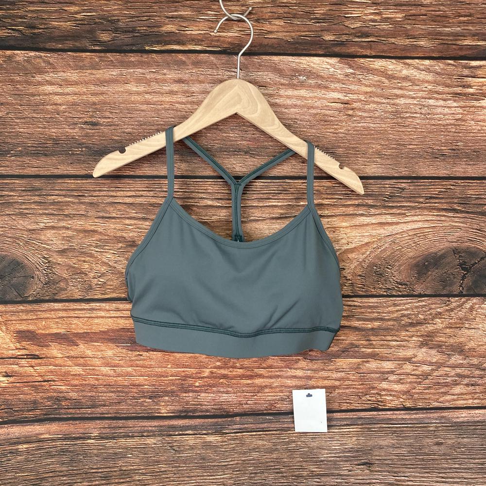 Stoßfester doppelseitiger Nylon-Sport-BH mit Y-Rücken - Racerback-Design