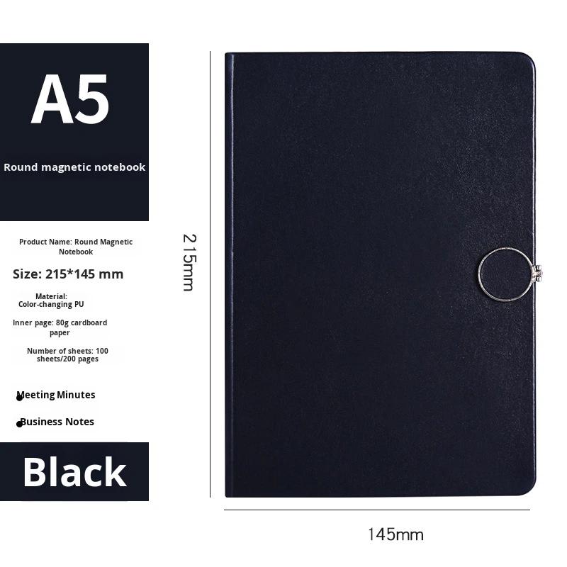 Ready Stock Meng Meng X959 Hardcover Leather Notebook Sewing Binding 80 Sheets-Office Meetings Student Diary Business Gift