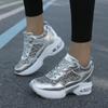 Women’s Platform Sneakers Casual Black Gold Silver Height Increase Girls Sneakers Plus Size Women’s Elevator Sport Shoes