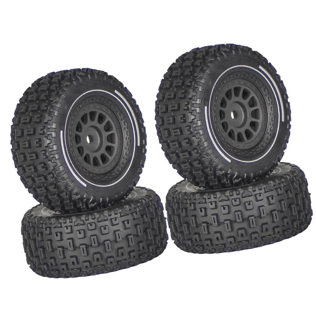 Remote Control Model Rubber Car Supplies Beadlock Wheel Mud Terrain Tires Set Wheel Tires Detachable Fine Car Parts