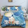 3D Cartoon Pattern DuvetQuilt Cover Cozy Soft Bedding Set for Children Kids Bedroom Decor Bedclothes Queen Twin Single