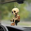 2D Acrylic Horrible Skeleton Figurine Skull Ornaments For Desk Halloween Car Rearview Mirror Decor Display Auto Pendant