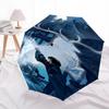 1pc Deer and Harry Potter Automatic Folding Umbrella - Compact 8-Rib Design, Durable Plastic & Iron1063L