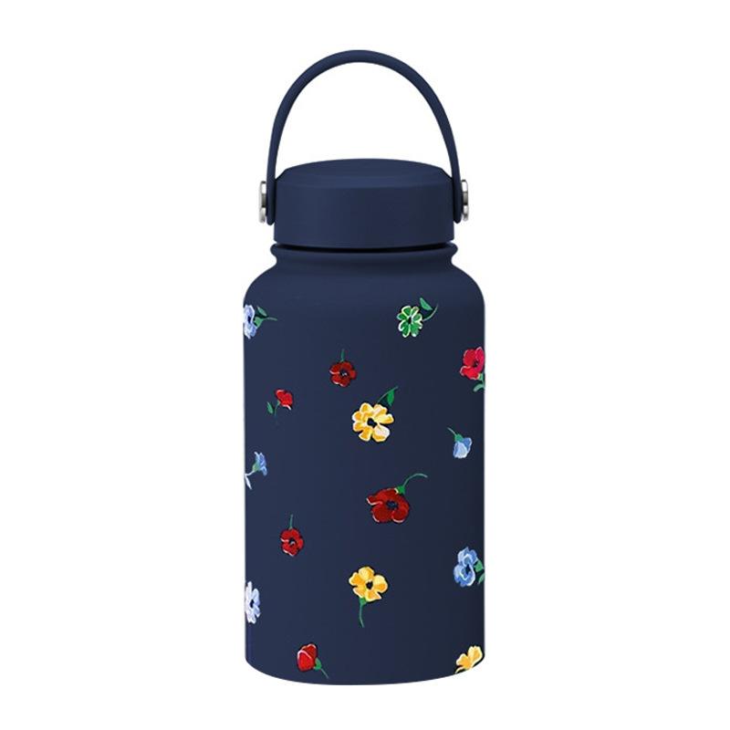 650Ml Thermos Cup Wide Mouth Portable Vacuum Children'S Student Sports Kettle Outdoor Printing Water Cup