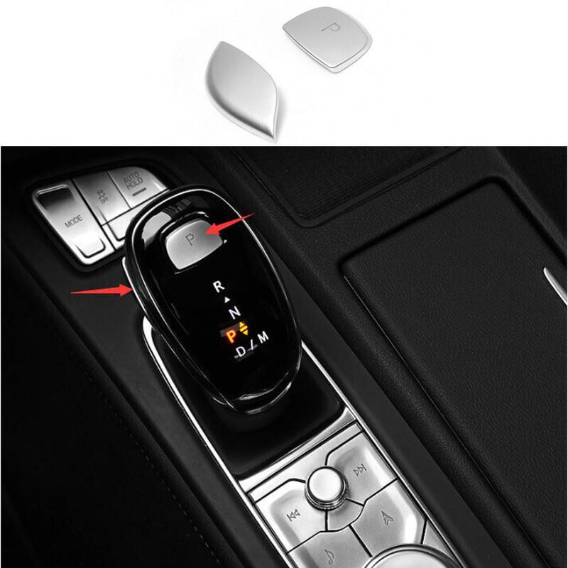 Silver Console Gear Shift Knob Trim For 2020 Cadillac 2pcs CT6/CT5/XT6/XT5/XT4