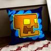 Cartoon GGeometry Dash Game Cushion Cover Reversible Soft Durable Pillow Cover Home  Car MultiScene Use for Daily Comfort