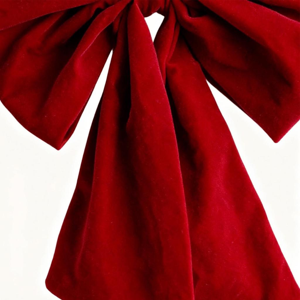 Christmas Bows For Tree Velvet Red Home Decor Large Bow Ornaments Christmas Tree Toppers For Party Indoor Outdoor Front Door