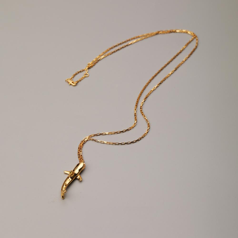 

Little Shark Hip-Hop Style Necklace Unisex Personalized Sweater Chain