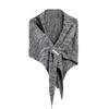 French Retro Fancy Perforated Triangle Scarf Shawl for Women in Winter Nordic Style Versatile Decorative Warm Neck Protector Outer Wear