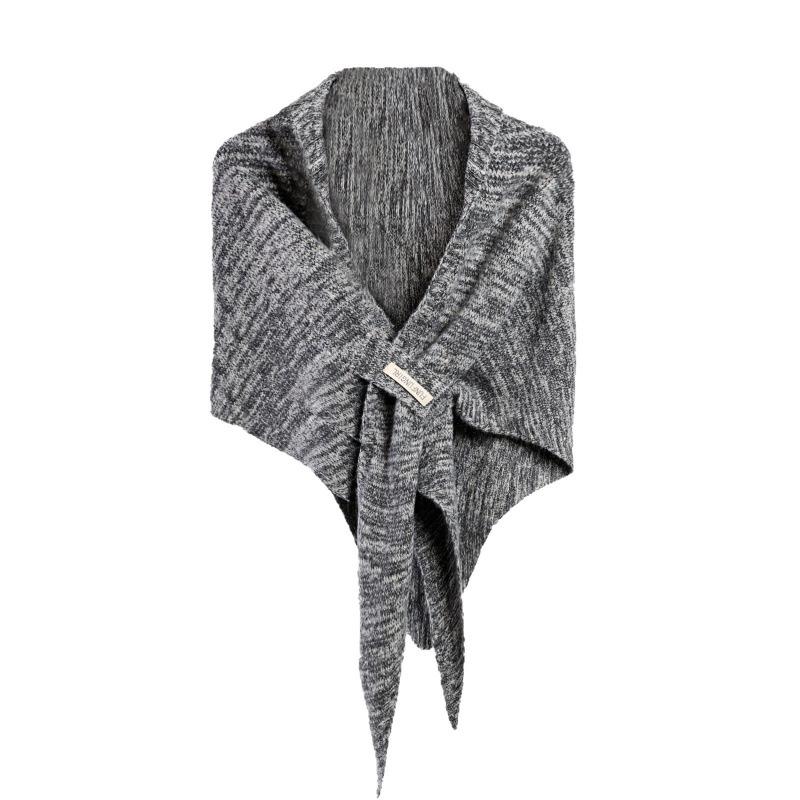 French Retro Fancy Perforated Triangle Scarf Shawl for Women in Winter Nordic Style Versatile Decorative Warm Neck Protector Outer Wear