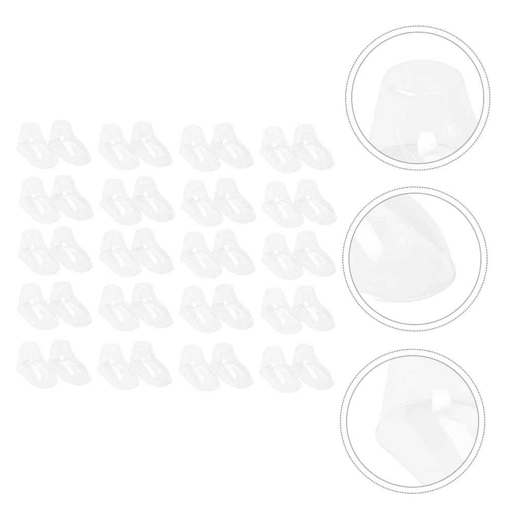 ULDIGI Clear Baby Shoe Display Plastic Shoe Maintain Shoe Prevent for Home Stores 100-Pack Stands, Holders, Shape, Wrinkles,