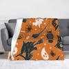 Halloween Fuzzy Blankets Cats Ghosts Witch Awesome Throw Blanket For Home El Sofa  150*125Cm Bedspreads