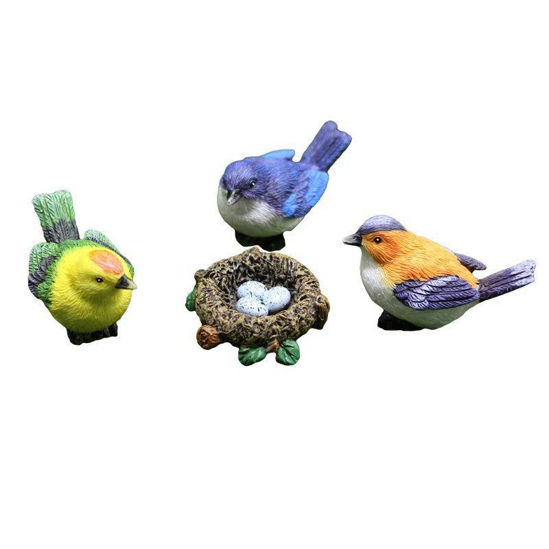 Resin Dollhouse Animal Model Plant Bonsai Ornaments Miniature Figurines Micro Landscape Home Decor Fairy Garden Decor