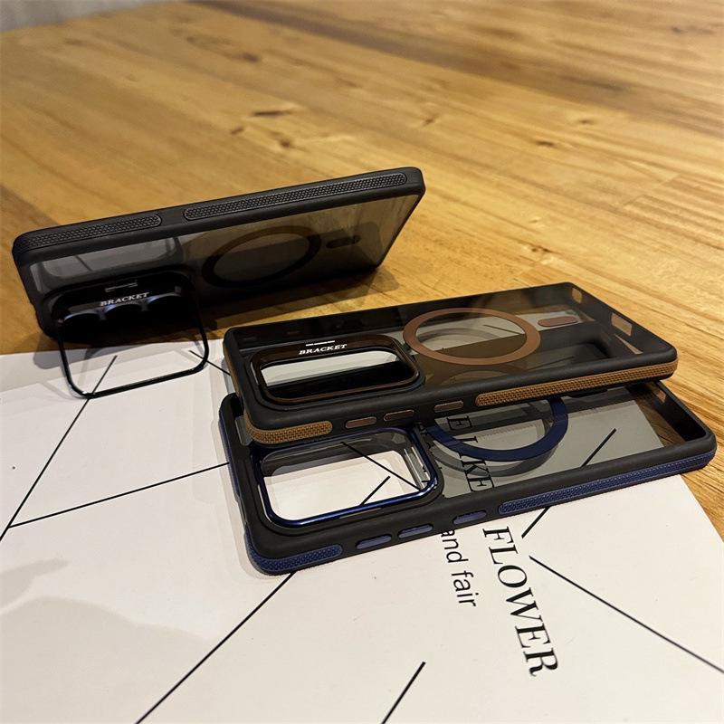 Dual-Tone Lens Bracket for Samsung S25 Ultra Magnetic Case - Compatible with S25/S24+, S24FE, S23U.