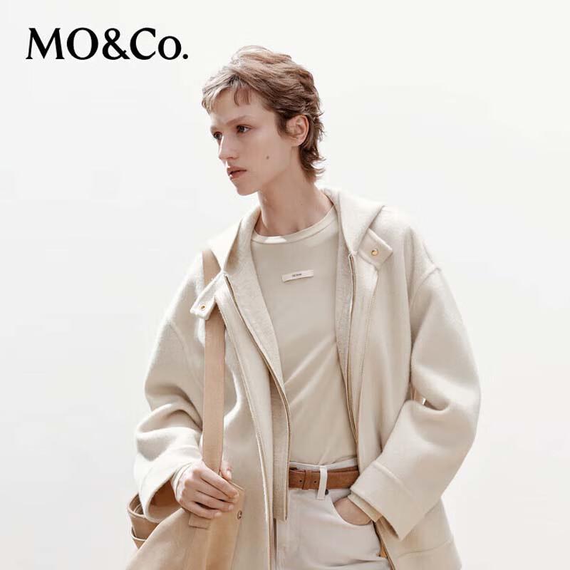 MO&Co. Women's Structured Faux Two-Piece Double-Faced Wool Coat