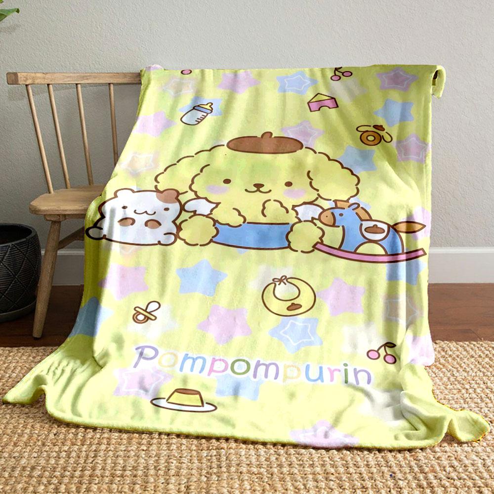 Cute yellow dog for all seasons blanket lunch break throw gift