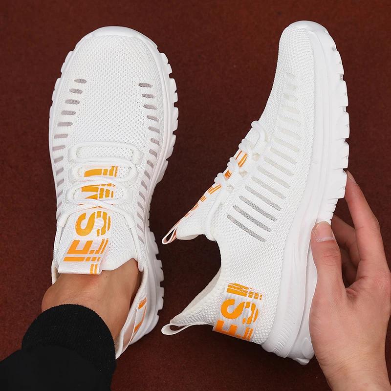 Fashionable Men'S Sports Shoes Lightweight Breathable Fast Drying Mesh Cushioning Running Shoes Fitness Training Non Slip Shoes