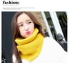 Women's Knitted Wool Snood: Winter Warm Solid Color Neck Warmer & Protector for Students and Couples