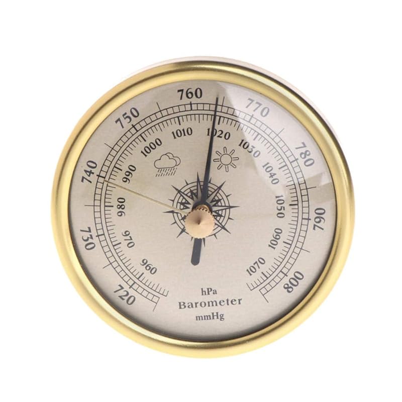 Барометр 3 в 1, Барометр с циферблатом, Барометр для помещения, Погодный барометр, Барометр для дома и кухни, Золотой золотой