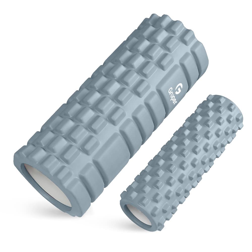 

Gruper Foam Roller Fascia Release Set из 2 больших и маленьких роликов для растяжки и укладки, сетчатый ролик для укладки (Цвет двери)