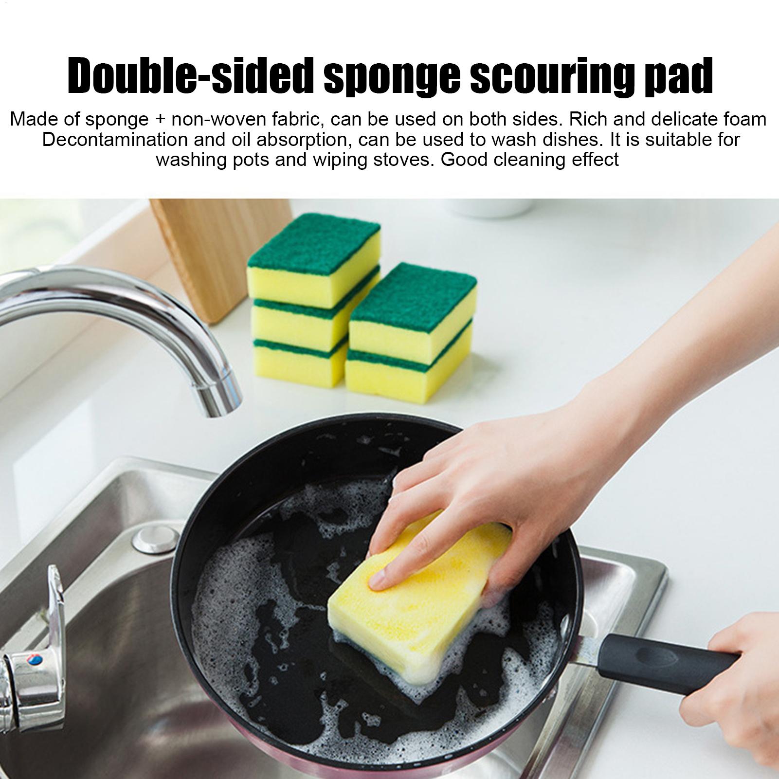 Highly absorbent double-sided sponge magic cleaning pot rust sponge cleaning brush kitchen cleaning tool for Pots Pans Cookware China Mainland