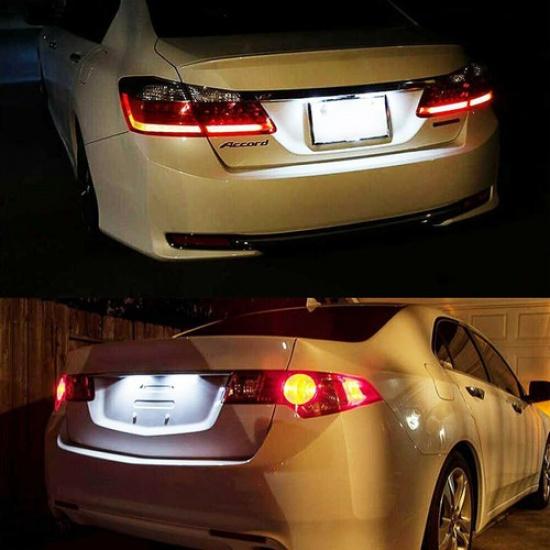 2X Rear Bumper LED License Plate Light Tag Lamp For 2001-2005 Honda Civic Sedan