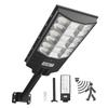 Lampă Stradală Solară de Exterior 12000W, 900000LM, Lampă pentru Parcare Comercială de la Amurg la Zori, Lampă de Securitate LED Flood cu Senzor de Mișcare