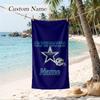 Dallas Cowboys Custom Name Printed Beach Towel Personalized Soft Towel For Swimming Beach Travel