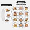 300Pcs/Roll Cartoon Animal Sticker Capibara Kapibala Puppy Hand Account Decals Gift Bag Sealing Sticker Cake Baking Label