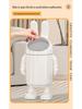Creative Astronaut Trash Can: Cartoon Design, Large Capacity, Foot-Operated, Flip-Top Lid for Living Room or Bedroom.