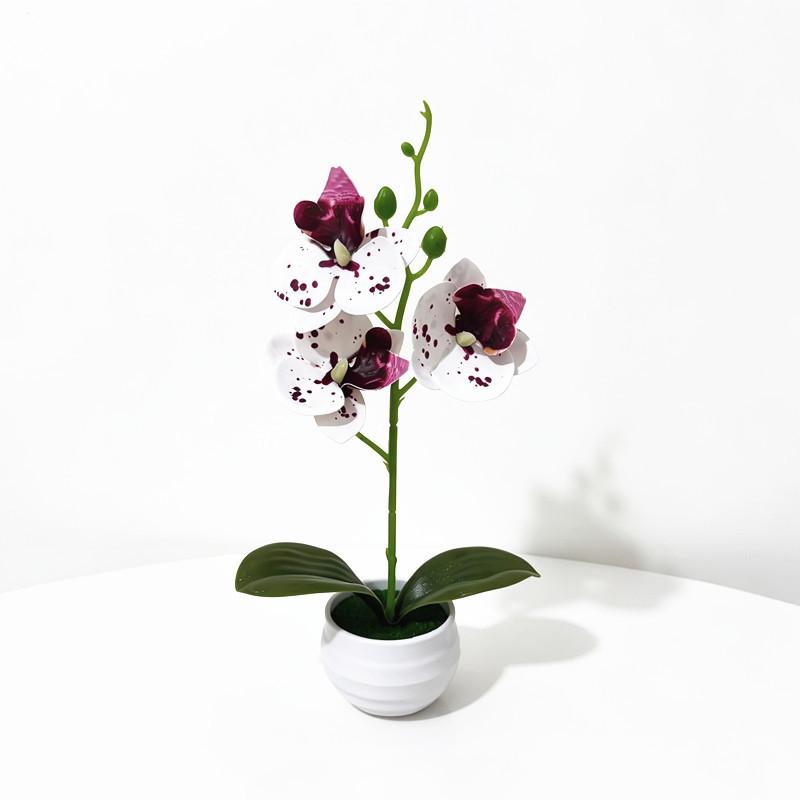 Butterfly Orchid Artificial Plant Home Decor With Plastic Leaves For Living Room And Office