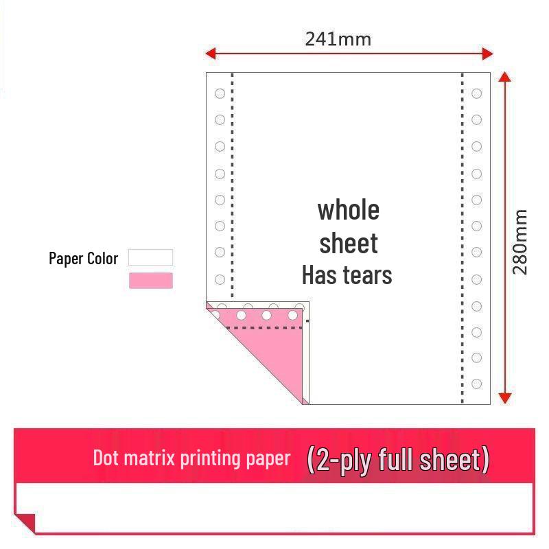 Multi-Part Dot Matrix Printer Paper: Single to Five-Part for Receipts & Delivery Notes.