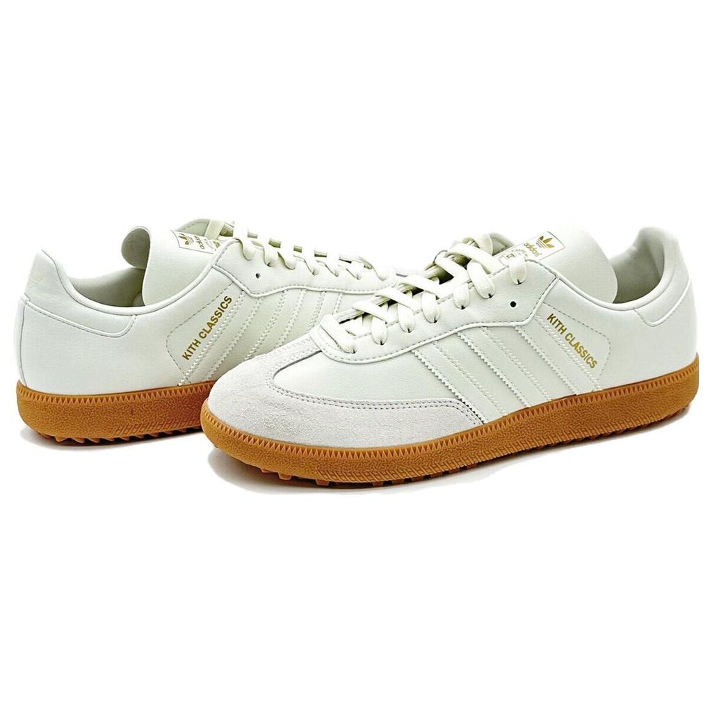 Kith x adidas Samba Senza Chiodi da Golf Bianche Gomma Unisex Sneakers Tinta Bianca IG5709