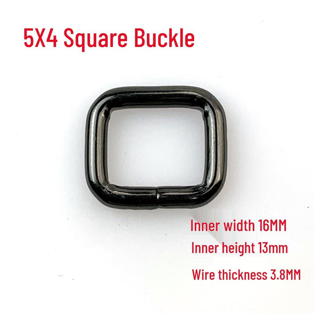 3.8MM Thick Iron Square Ring Buckle for Luggage and Webbing Adjustment