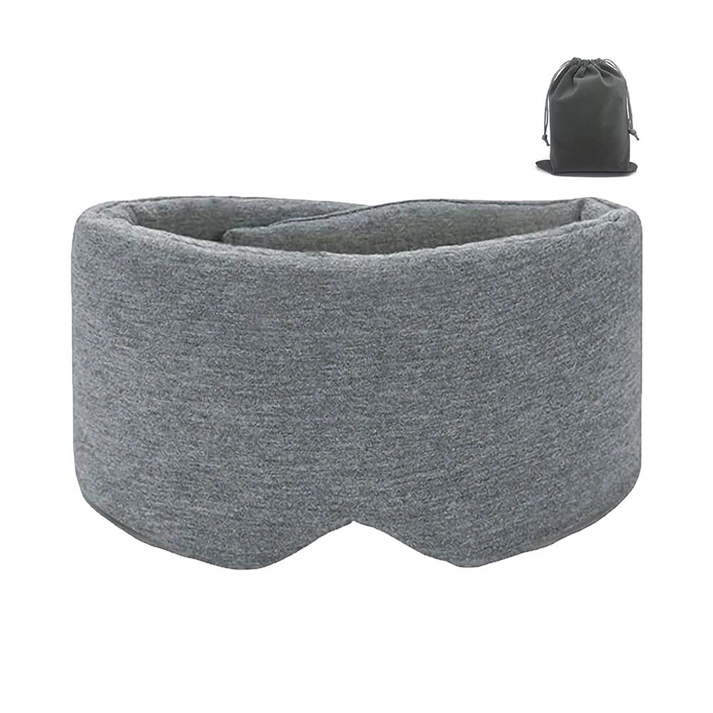 100% Handmade Cotton Sleep Mask Blackout for Side Sleeper,Soft Portable Blackout Eye Covers for Women Men Travel Eyepatch