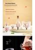 Cherry Blossom & Plum Glass Sake Set: Hand-Painted Pot & Cups