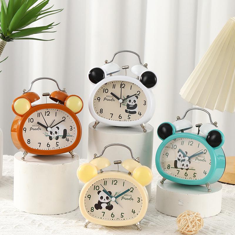 Retro-Wecker mit lauter Glocke und Nachtlicht – geräuschloser Nachttischwecker, kreatives Geschenk für Studenten und als Schlafzimmerdekor