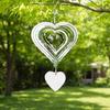 Stainless Steel Reflective Wind Spinners Outdoor Garden Decor Sparkly Wind Chime Yard Patio
